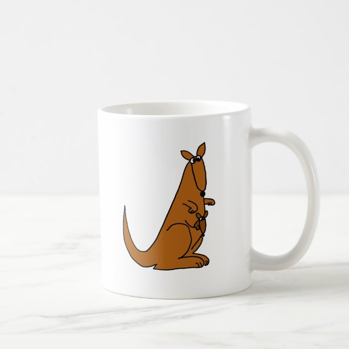 XX  Holarious Cartoon Kangaroo Coffee Mugs