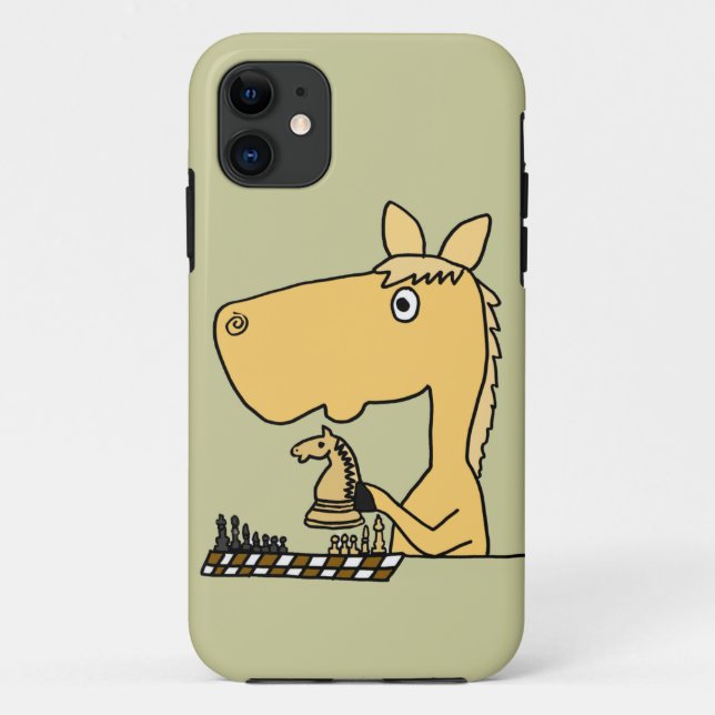 XX- Horse Playing Chess Cartoon Case-Mate iPhone Case (Back)