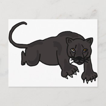 Xx- Leaping Panther Postcard by patcallum at Zazzle