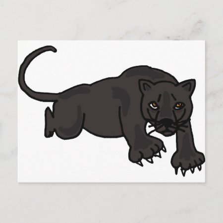 Xx- Leaping Panther Postcard