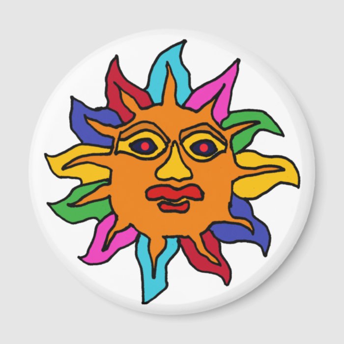 XX  Mexican Sun Art Refrigerator Magnets