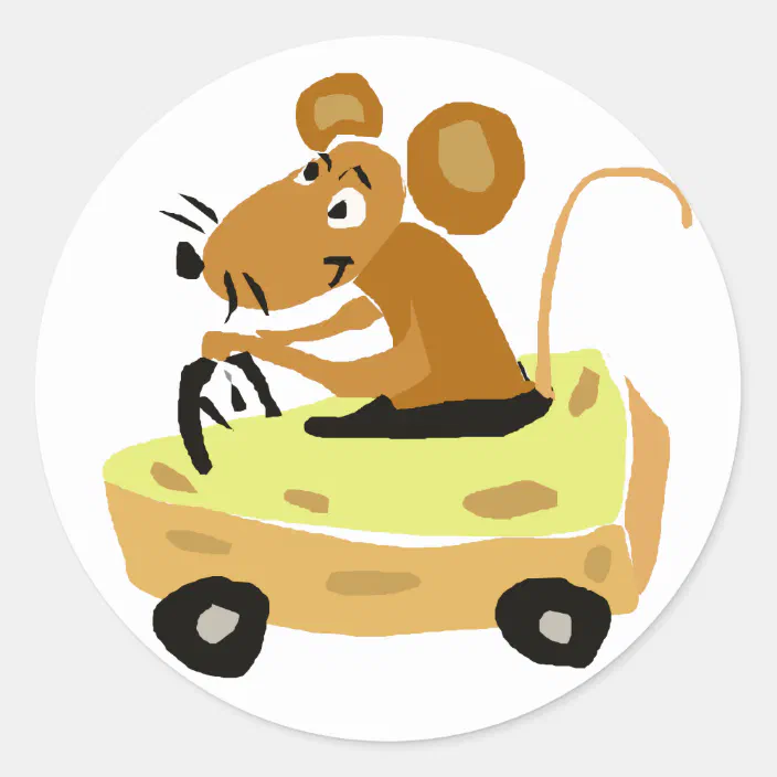 3'' Funny Rat With Cheese Car Bumper Sticker Decal 5'' or 6'' 