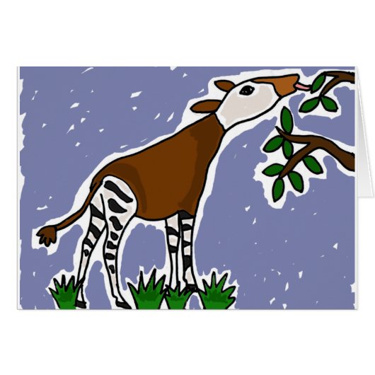 XX- Okapi Art Cartoon Cards (Front Horizontal)