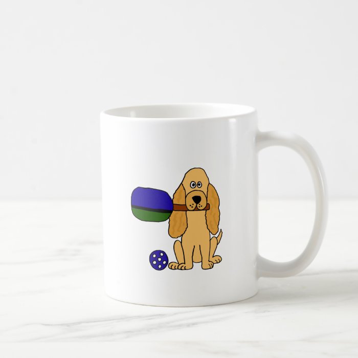 XX  Pickleball Cocker Spaniel Cartoon Mugs