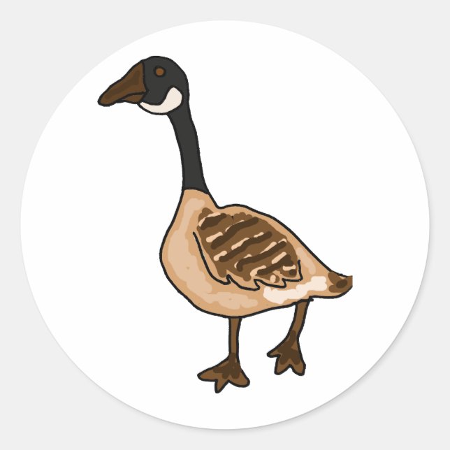 XX- Silly Goose Cartoon Classic Round Sticker (Front)