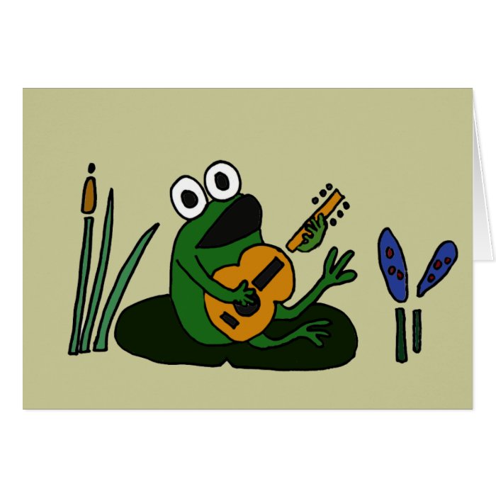 XX  Singing Frog with Guitar Card