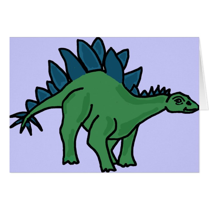 XX  Stegosaurus Dinosaur Cartoon Cards