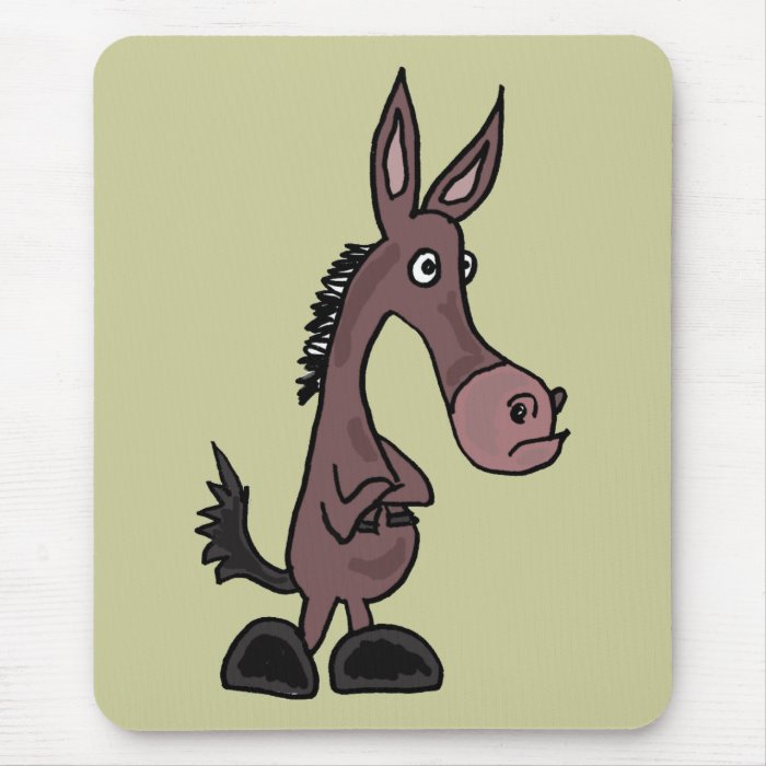 XX  Stubborn Mule or Donky Cartoon Mouse Pads