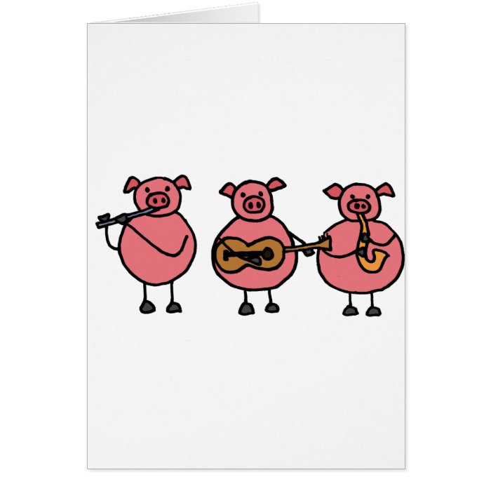 XX  Three Little Musical Pigs Card