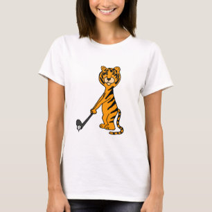 XX- Tiger Playing Golf Cartoon T-Shirt
