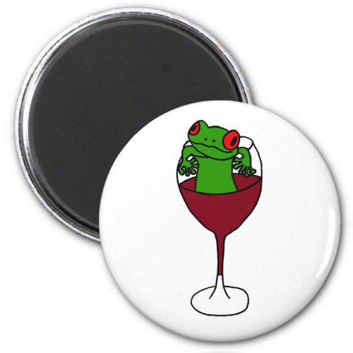 XX_ Tree Frog in a Wine Glass Magnet