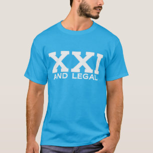 XXI and legal Milestone Birthday Tee