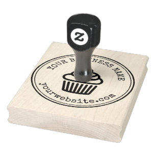 XXL Large Business Logo and Text Bold Edgy Rubber Stamp