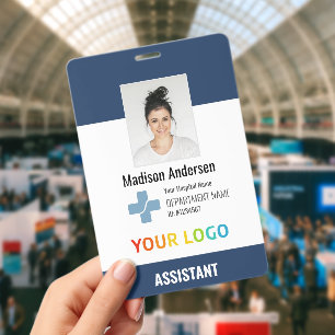 XXL Personalized Hospital Employee Logo & Photo ID Badge