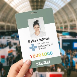 XXL Personalized Hospital Employee Logo & Photo ID Badge