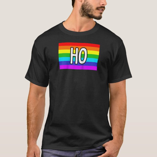 XXX Gay Gifts and LGBT Pride Stuff HO Raglan Baseb T-Shirt (Front)