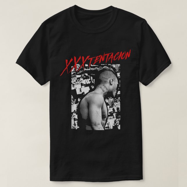 XXXTentacion Collage Black  T-Shirt (Design Front)