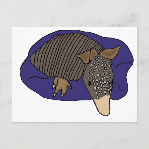 XY_ Baby Armadillo on a Pillow Design Postcard