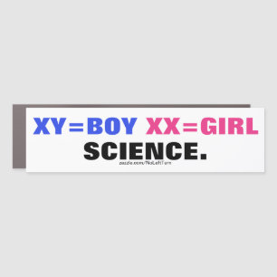 XY=Boy XX=Girl Is Science Car Magnet