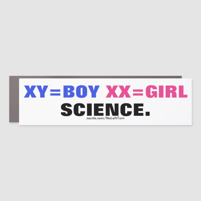 XY=Boy XX=Girl Is Science Car Magnet (Front)