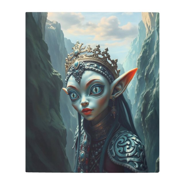 Xylariel Elven Goddess Blue Gothic Decor (Front)