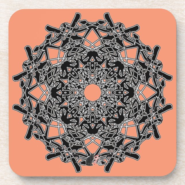 Xylographic Octa Glyph Dusk Coaster (Front)