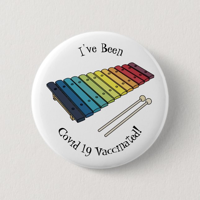 Xylophone cartoon illustration button (Front)