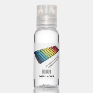 Xylophone cartoon illustration hand sanitizer