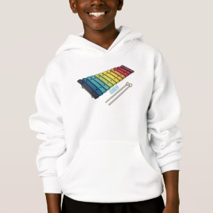 Xylophone cartoon illustration hoodie