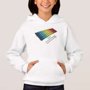 Xylophone cartoon illustration hoodie