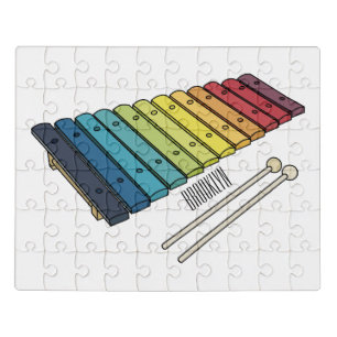Xylophone cartoon illustration jigsaw puzzle