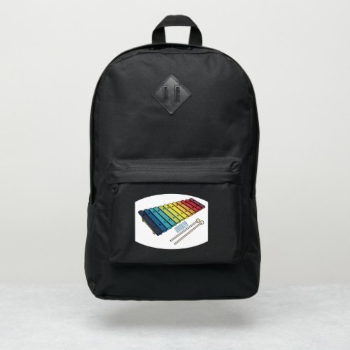 Xylophone cartoon illustration port authority backpack