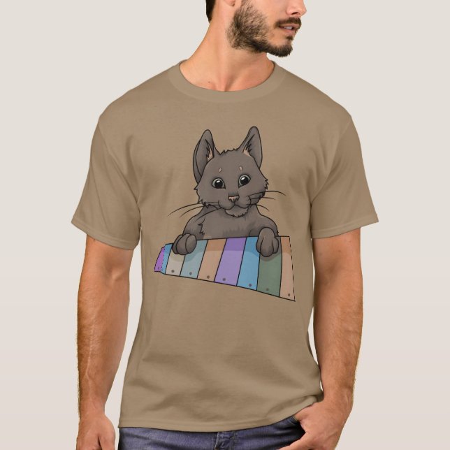 Xylophone Cat vintage T-Shirt (Front)