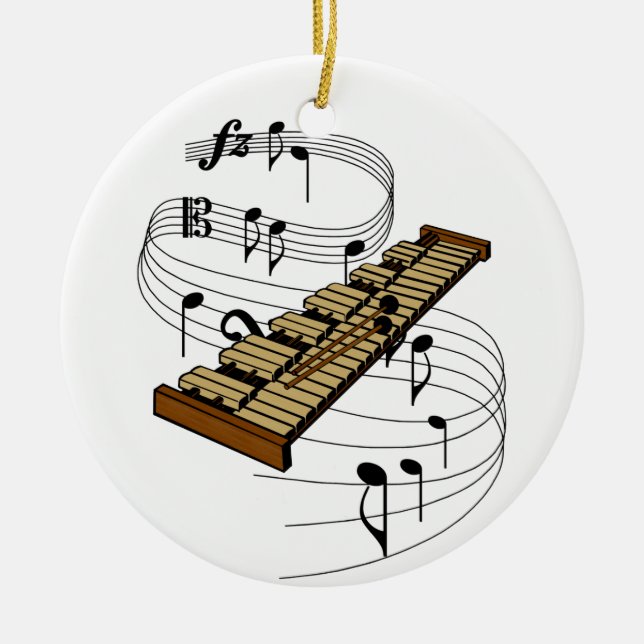 Xylophone Ceramic Ornament (Front)
