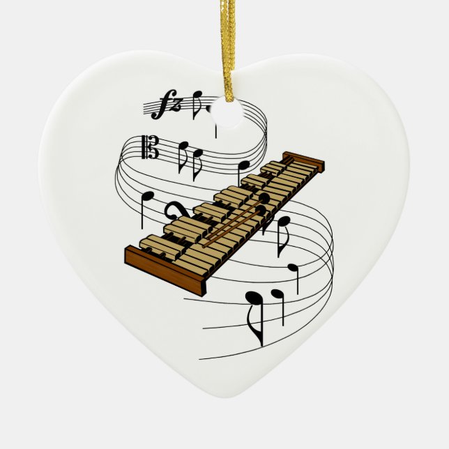Xylophone Ceramic Ornament (Front)