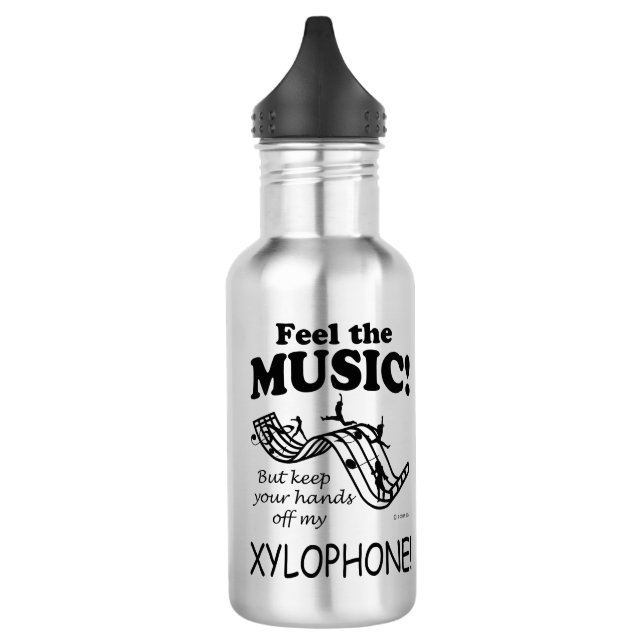 Xylophone  Feel The Music Stainless Steel Water Bottle (Left)