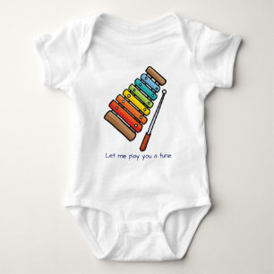 Xylophone Glockenspiel percussion instrument Baby Bodysuit