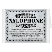 Xylophone License (Front Horizontal)