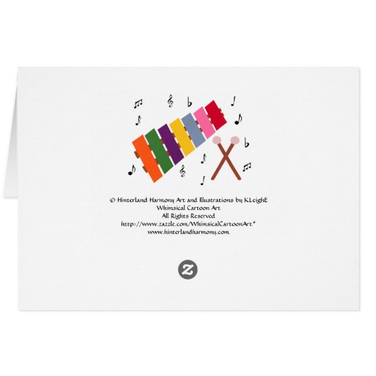 Xylophone Multicolored Musical Instrument Cartoon (Back Horizontal)