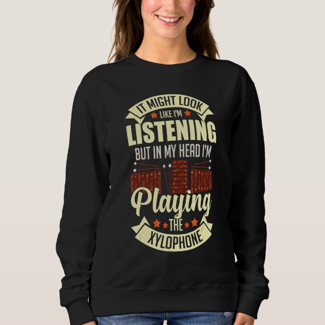 Xylophone Music Instrument Notes Player Glockenspi Sweatshirt (Front)