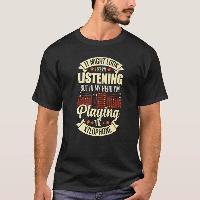 Xylophone Music Instrument Notes Player Glockenspi T-Shirt (Front)