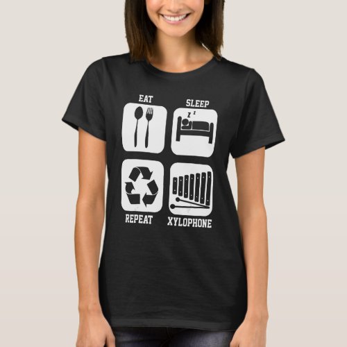 Xylophone Music Instrument Notes Player Glockenspi T_Shirt