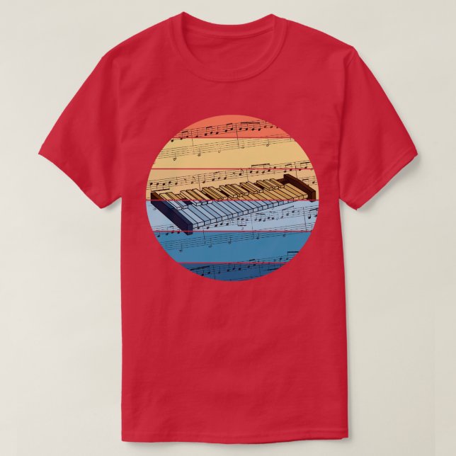 Xylophone Music Notation Xylophonist Percussionist T-Shirt (Design Front)