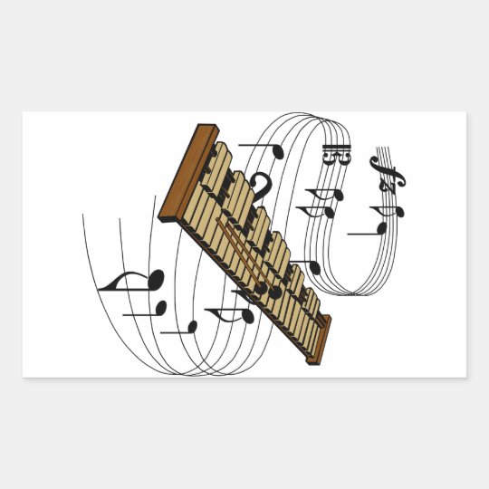 Xylophone Rectangular Sticker