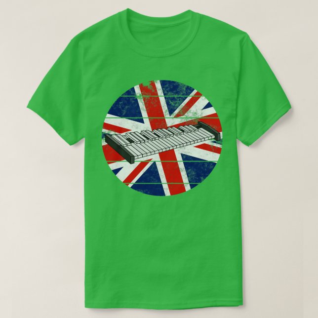 Xylophone UK Flag Britain Xylophonist Percussionis T-Shirt (Design Front)
