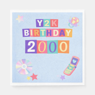 Y2K 2000's Trendy Birthday Party Napkin