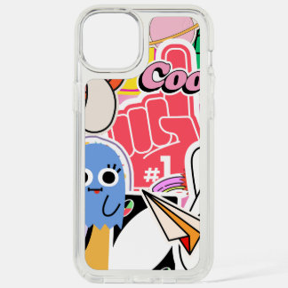 Y2K Aesthetic Cool Stickers iPhone 15 Plus Case