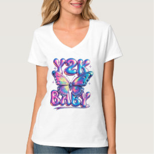 Y2K Baby Chrome Butterfly T-Shirt