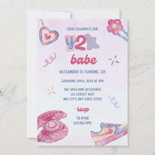 Y2K Birthday Party Invitation