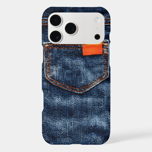 Y2K Denim iPhone Case | Retro Jean Texture (Back)